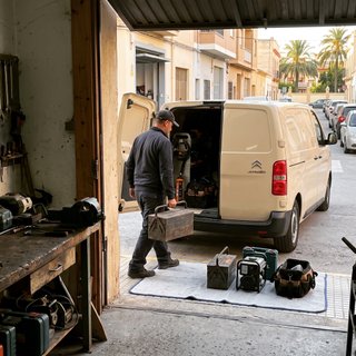 Transporte de herramientas de trabajo en Elche