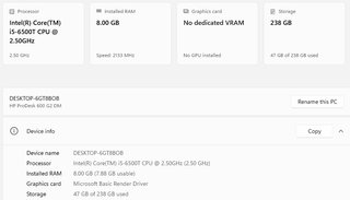 HP ProDesk 600 G2 Micro i5 8GB 256GB SSD