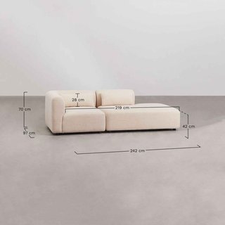 Sofá modular esquinero 2 piezas diván Sklum Feglar