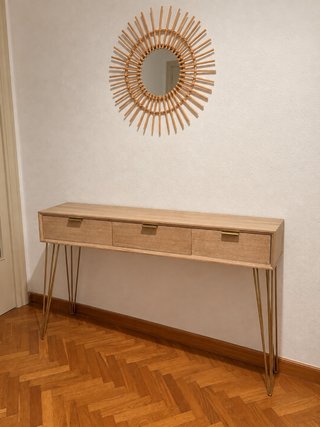 Consola Recibidor de Madera y Metal
