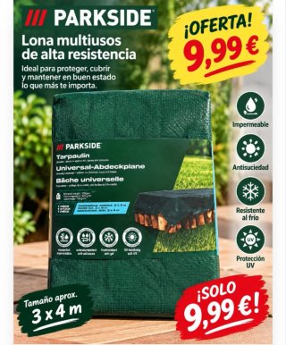 Lona Multiusos Parkside 3x4m impermeable