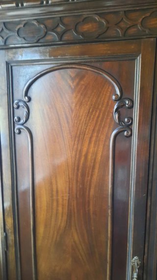 Armario vitrina antiguo madera