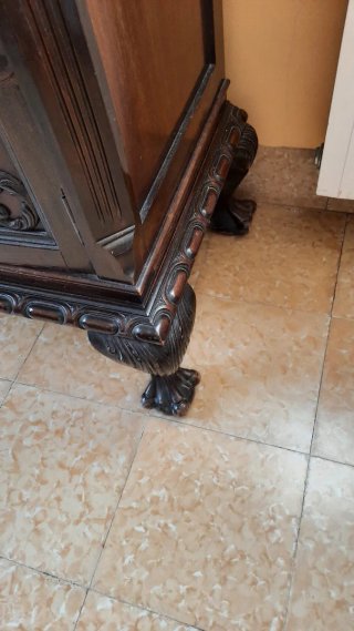 Armario vitrina antiguo madera