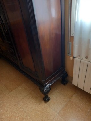 Armario vitrina antiguo madera