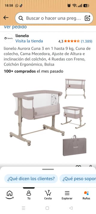 Cuna Colecho Lionelo Beis
