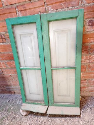 Ventana Antigua Madera Retro (2 Hojas) Cristal