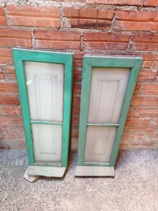 Ventana Antigua Madera Retro (2 Hojas) Cristal