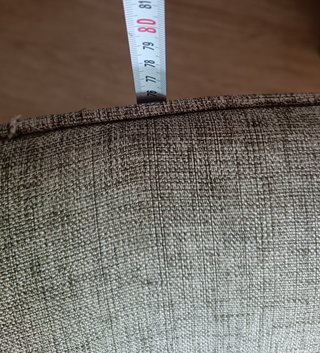 Poltrona vintage retrò in tela grigia e metallo
