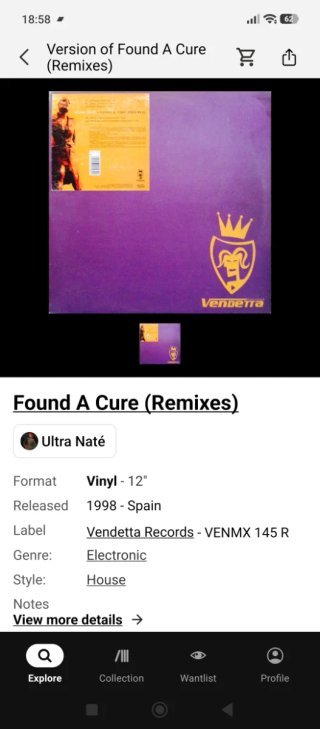 Vinilo Ultra Naté - Found A Cure (Remixes)
