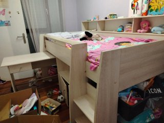 Cama de 90cm con Escritorio Integrado