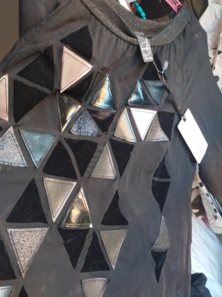 Blusa Transparente Miss Miss Negra Talla M