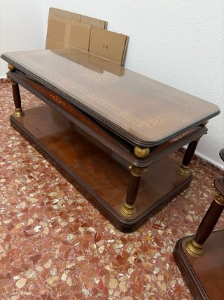 Set de 2 Mesas Auxiliares de Marquetería