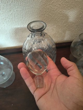 Set de Licorera Antigua con 5 Copas