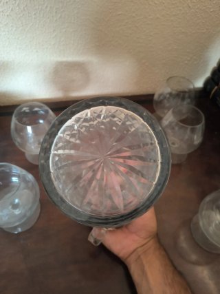 Set de Licorera Antigua con 5 Copas