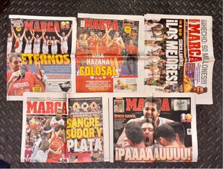 Selección Española de Baloncesto lote periódicos
