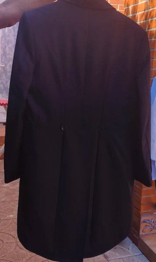 Traje de boda negro y gris