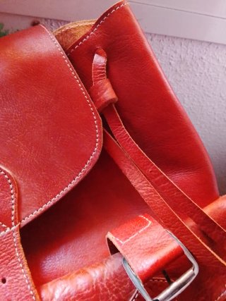 Mochila de cuero grande nueva