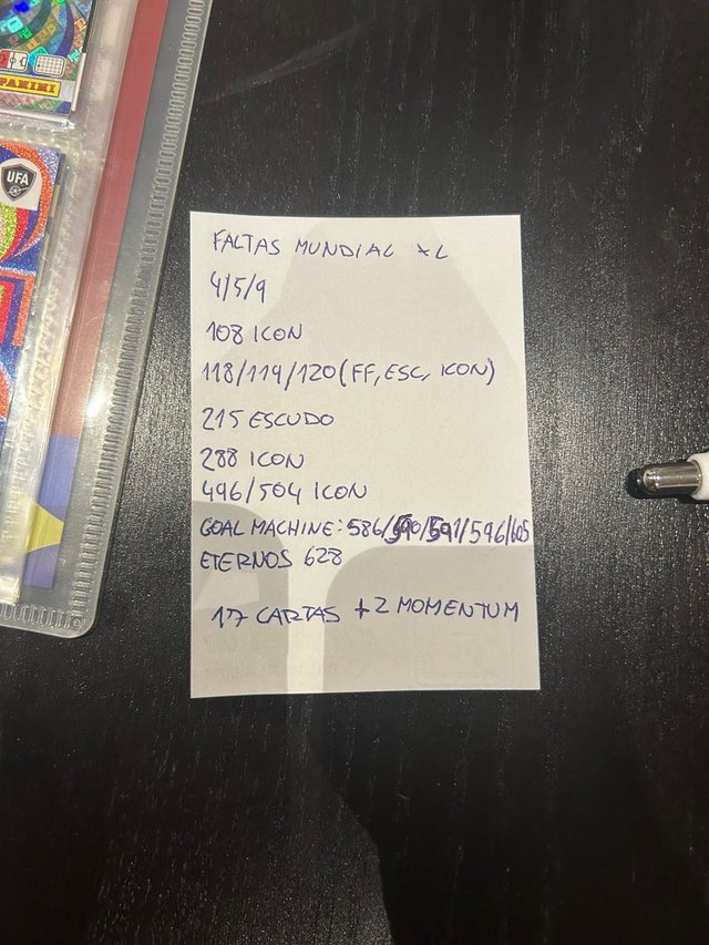 Faltas Adrenalyn Mundial 2026