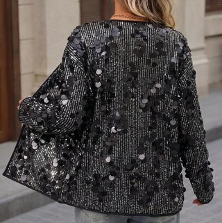 Chaqueta con Lentejuelas Negras