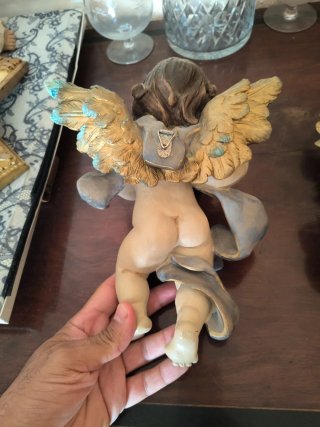 Pareja de Querubines de ceramico