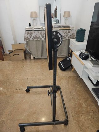 Mesa auxiliar regulable madera y metal