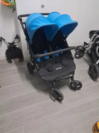 Carro gemelar Easy Twin azul