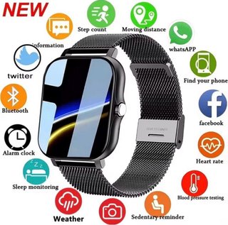 Reloj Inteligente Negro y Plateado