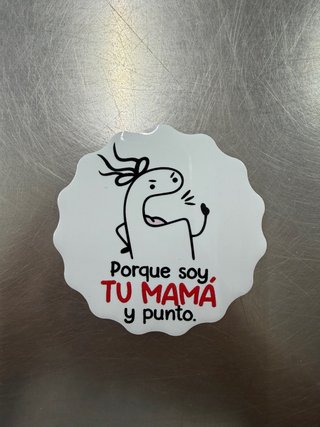 Imán para nevera con mensaje