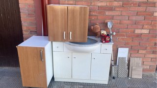 Mueble de lavabo con encimera de mármol