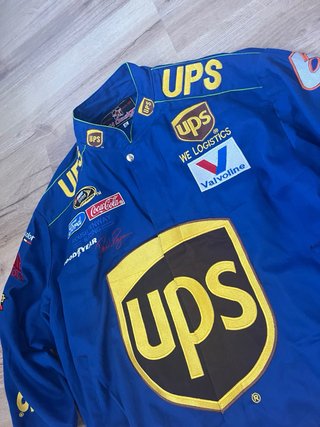Chaqueta Bomber Nascar UPS Vintage Y2K Azul