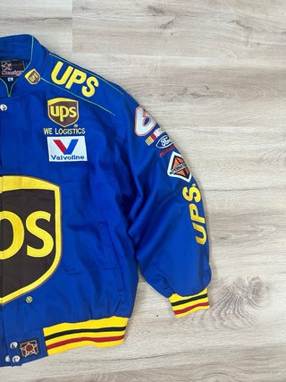 Chaqueta Bomber Nascar UPS Vintage Y2K Azul