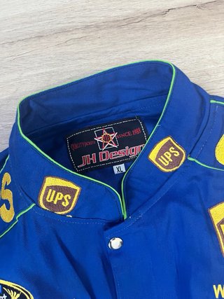 Chaqueta Bomber Nascar UPS Vintage Y2K Azul