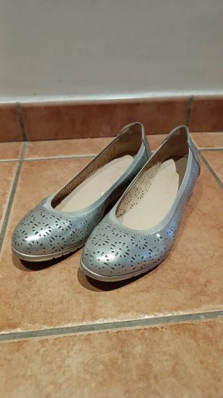 Zapatos Hurlun Plateados Talla 39