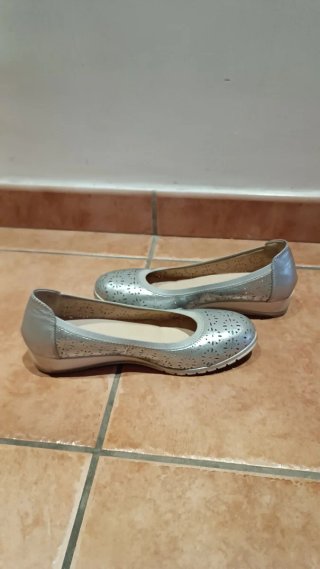 Zapatos Hurlun Plateados Talla 39
