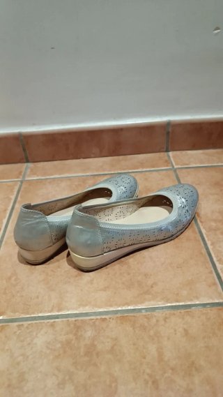 Zapatos Hurlun Plateados Talla 39