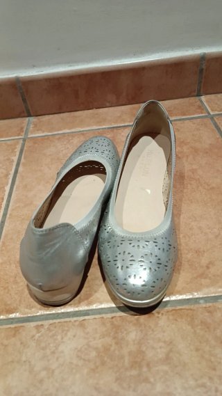 Zapatos Hurlun Plateados Talla 39