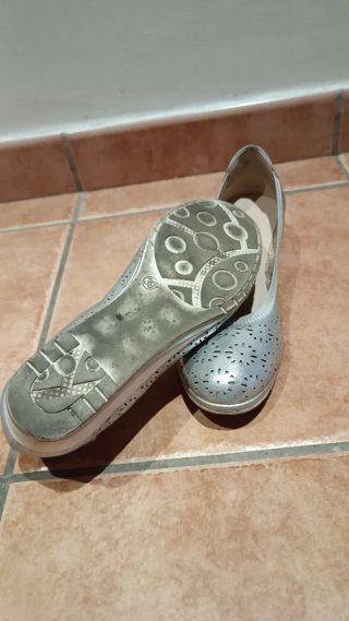 Zapatos Hurlun Plateados Talla 39