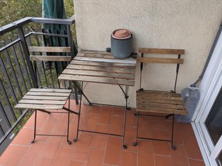 Mesa y 2 Sillas Plegables Exterior Ikea