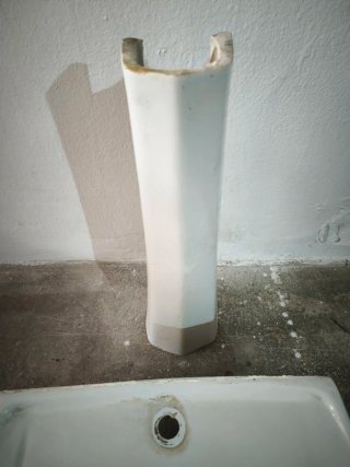 Lavabo 60cm de Porcelana con Pedestal