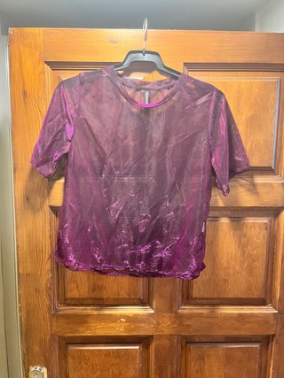Camiseta de red, violeta magenta Metalizada