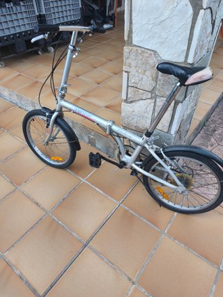 Bicicleta Plegable Plateada