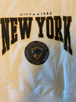 Sudadera Blanca Zara New York