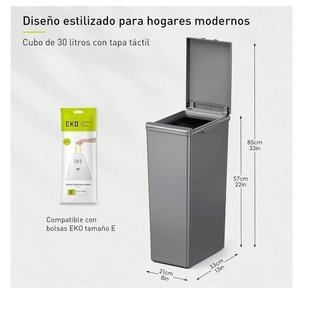 EKO Morandi Cubo Basura Cocina 30L