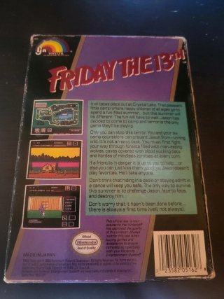 Friday the 13th NES sin manual