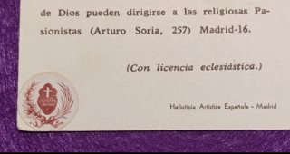 Estampa relicario V. María Magdalena Marcucci