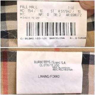 Burberry Gabardina Beige Trench Hombre Mujer L 50
