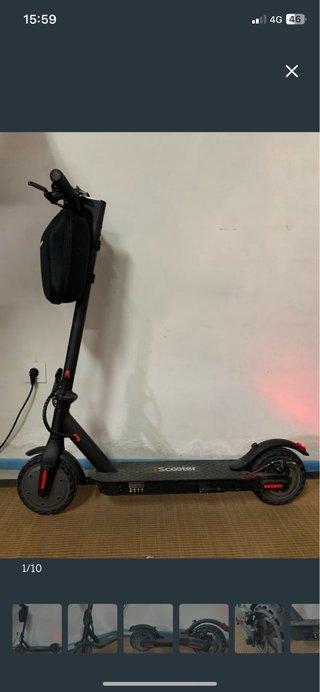 Patinete eléctrico con batería viciada