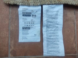 Alfombra Yute Ikea Lohals 230x160
