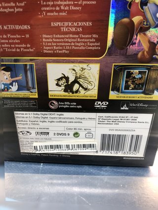 Dvd, Nuevo Precintado, Pinocho, 70 Aniversario