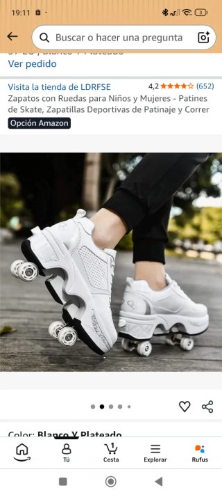 Zapatillas con ruedas blancas